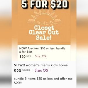 READ! 5 for $20 SALE!!